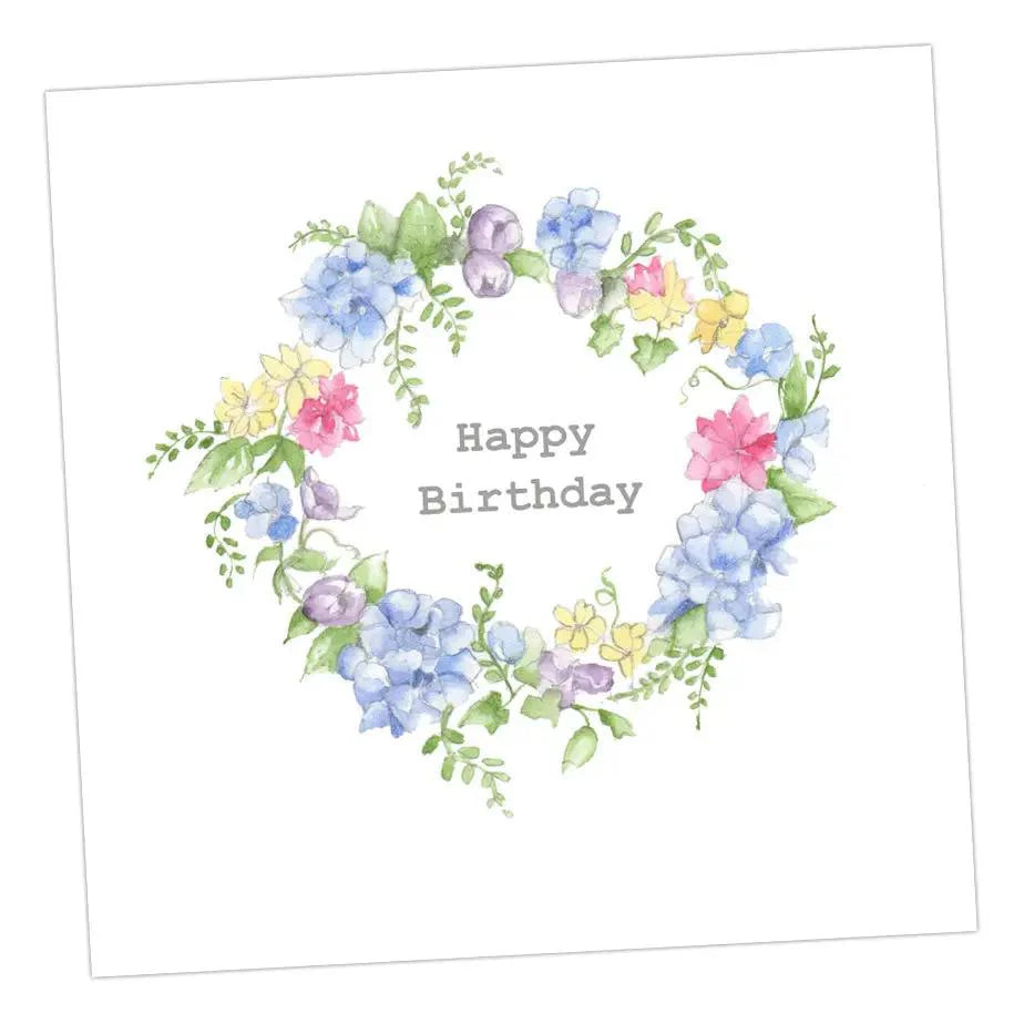Crumble & Core | Birthday Hydrangea Wreath Card by Weirs of Baggot Street