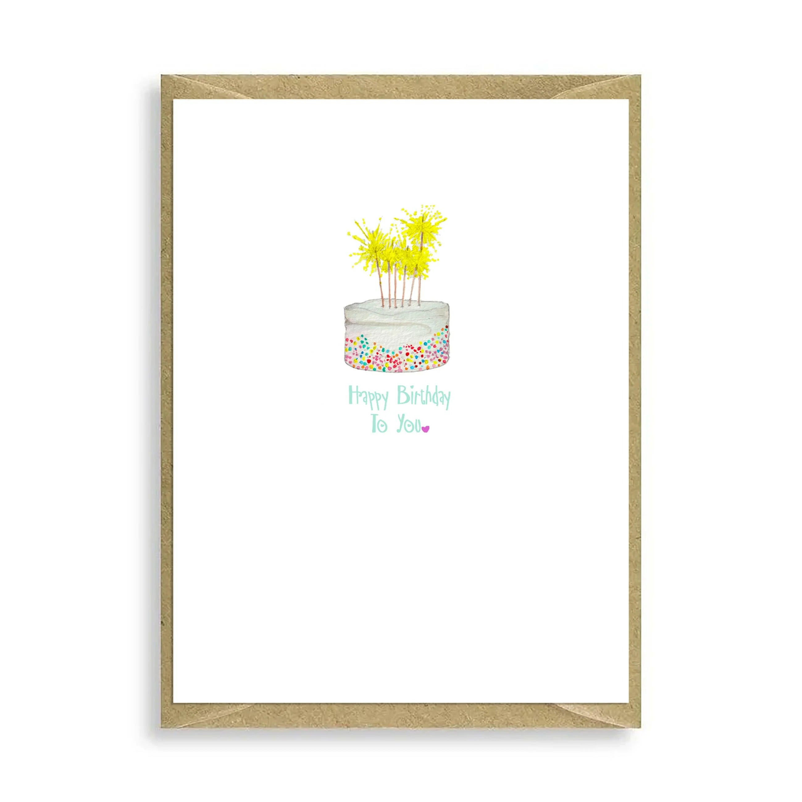 Crumble & Core | Cake Happy Birthday To You Mini Card by Weirs of Baggot Street