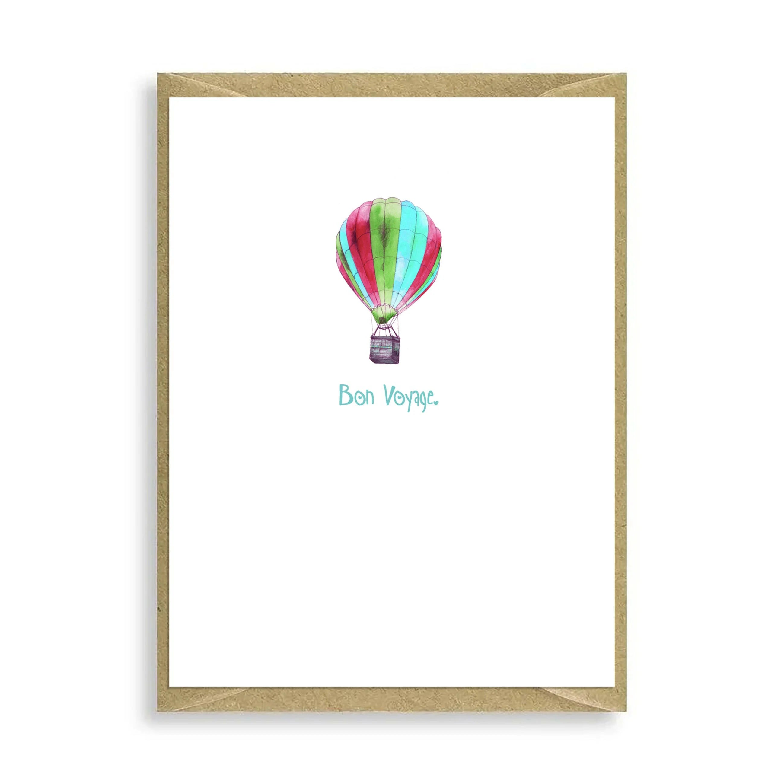 Crumble & Core | Hot Air Balloon Bon Voyage Mini Card by Weirs of Baggot Street