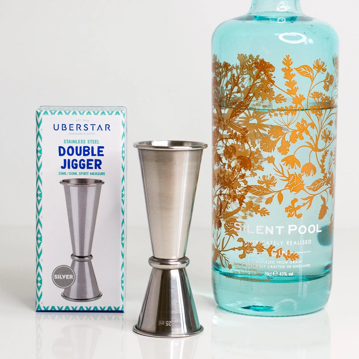 Fab Gifts | Bar & Drinks Double Jigger Silver by Weirs of Baggot Street