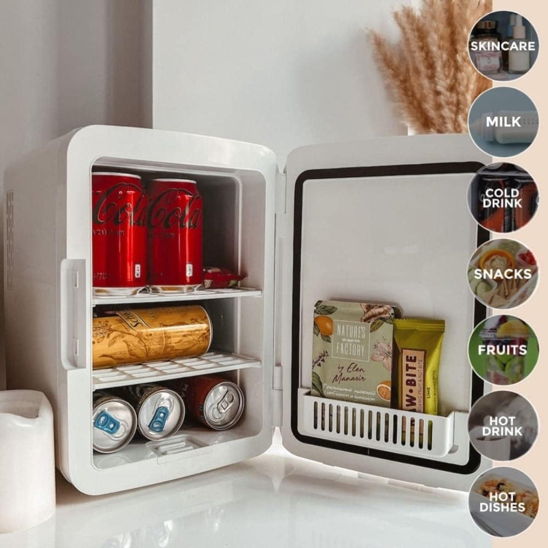 Fab Gifts | Grimmy Fridge with mirror and LED lights 10L by Weirs of Baggot Street