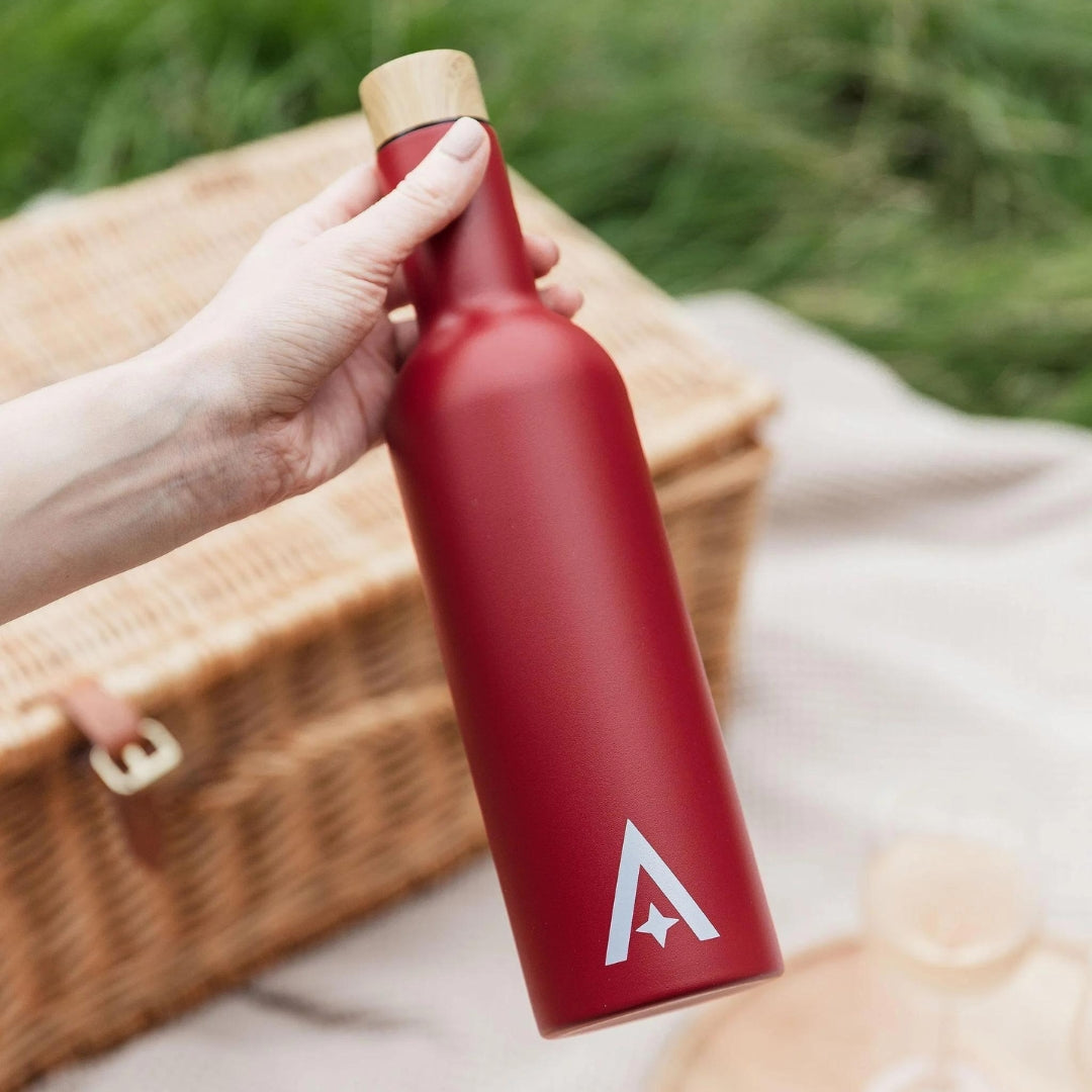 Fab Gifts | Insulated Travel Wine Bottle Red by Weirs of Baggot Street