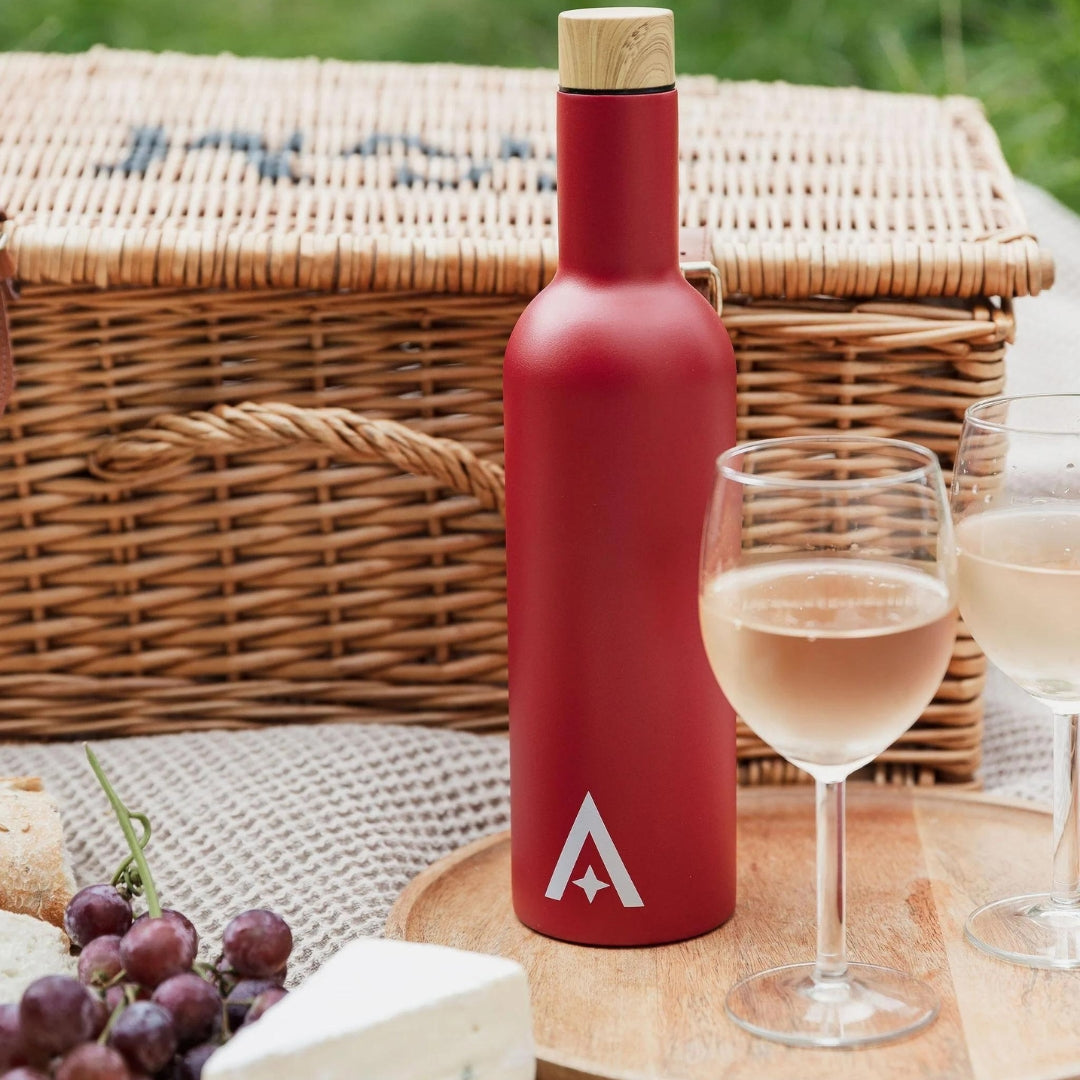 Fab Gifts | Insulated Travel Wine Bottle Red by Weirs of Baggot Street