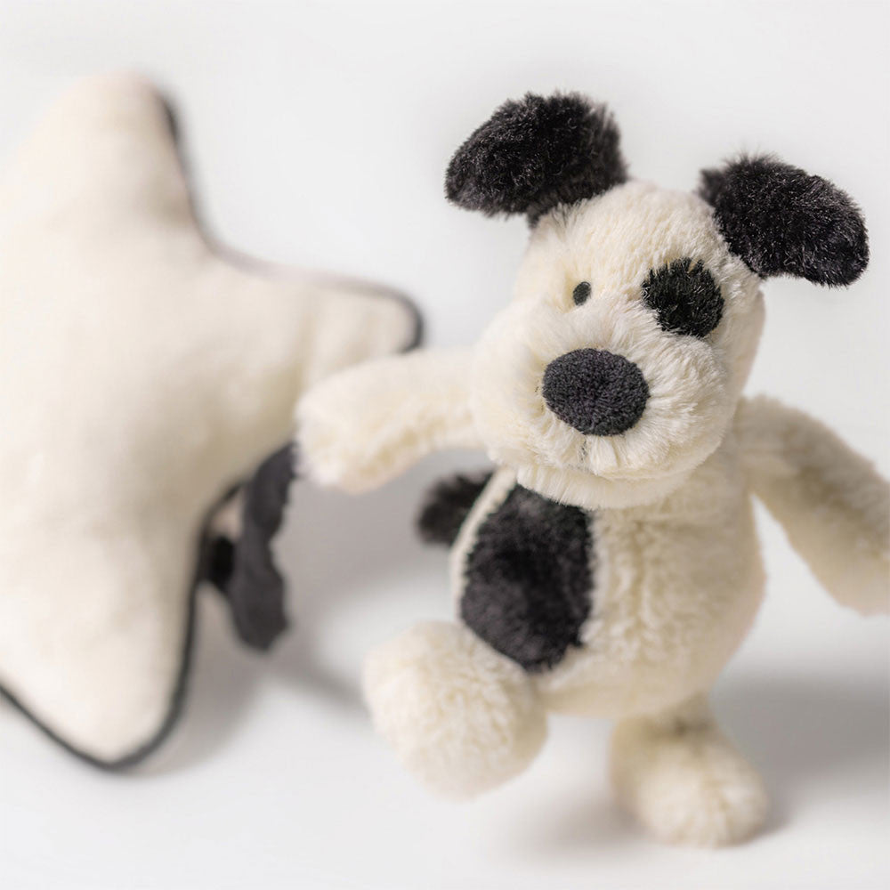 Fab Gifts | Jellycat Bashful Black & Cream Puppy Musical Pull
by Weirs Gifts
