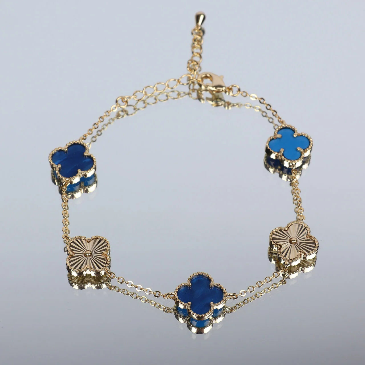 Fab Gifts | Jewellery Bracelet Mother Of Pearl Navy by Weirs of Baggot Street