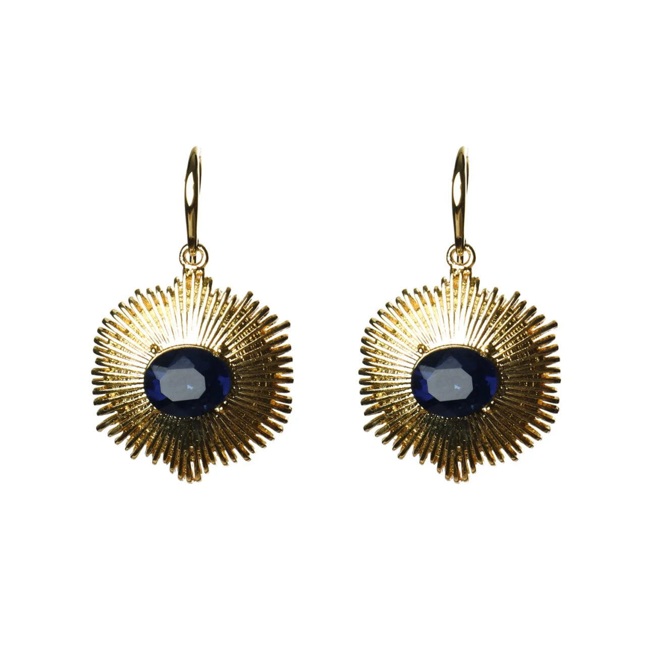 Fab Gifts | Jewellery Earrings Sun Burst Navy by Weirs of Baggot Street