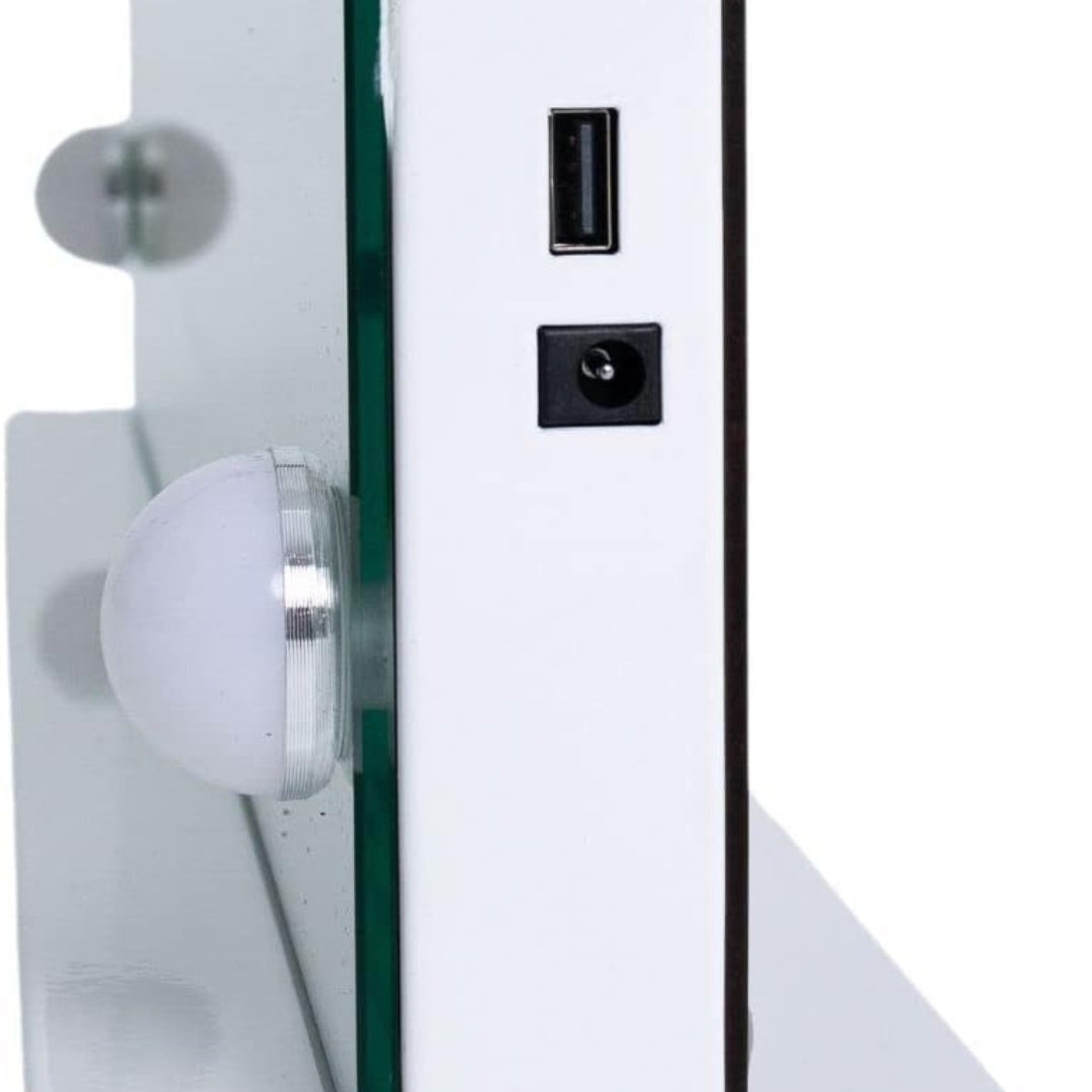 Fab Gifts | Kim Mirror with 15 Hollywood LED lights by Weirs of Baggot Street