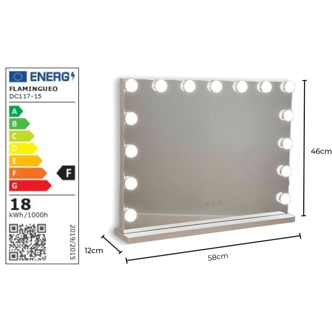 Fab Gifts | Kim Mirror with 15 Hollywood LED lights by Weirs of Baggot Street