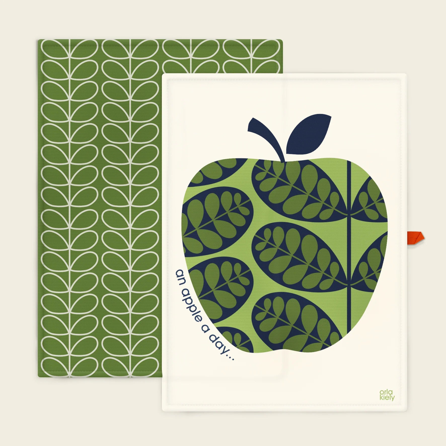 Fab Gifts | Orla Kiely Apple A Day Tea Towels Set of 2 by Weirs of Baggot Street