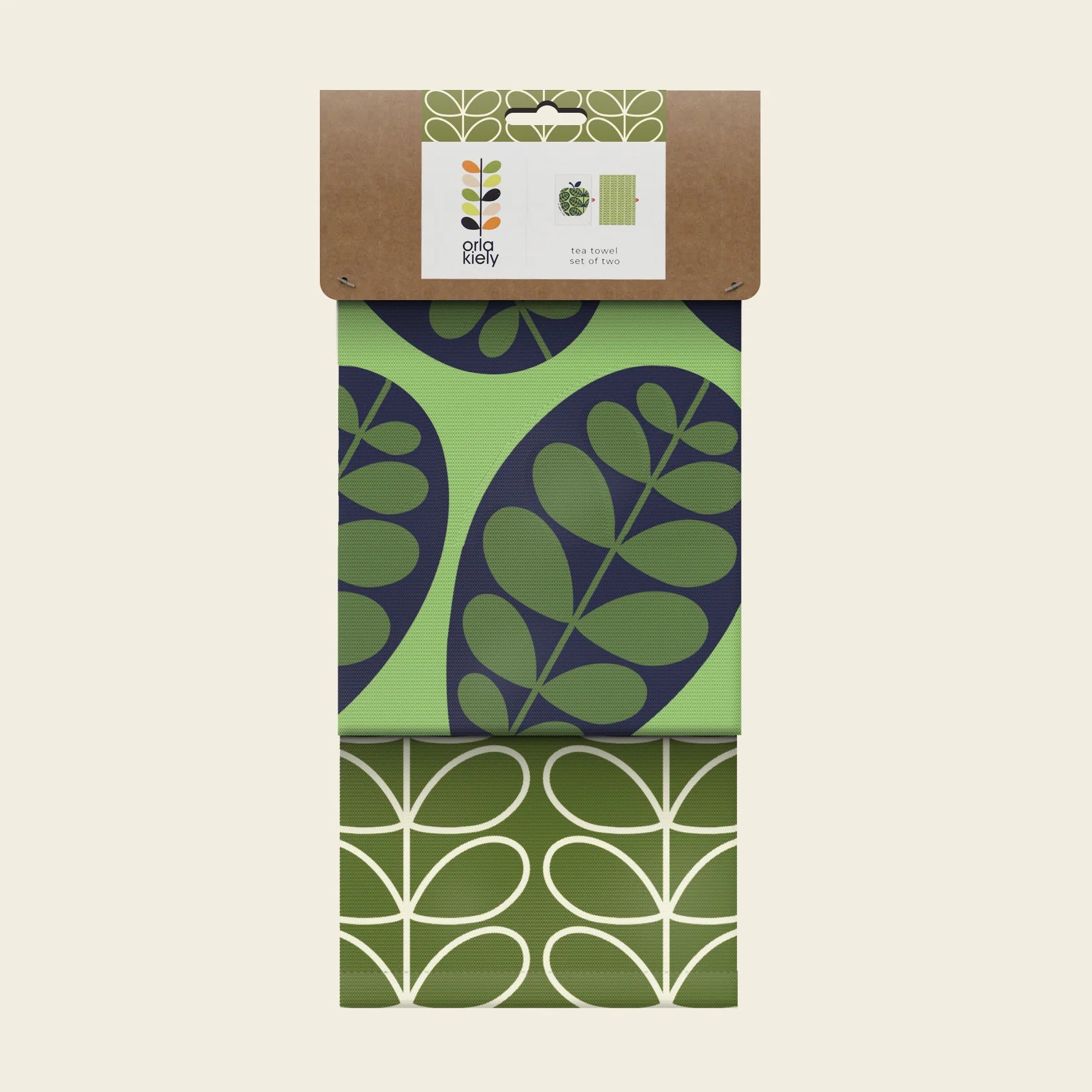 Fab Gifts | Orla Kiely Apple A Day Tea Towels Set of 2 by Weirs of Baggot Street