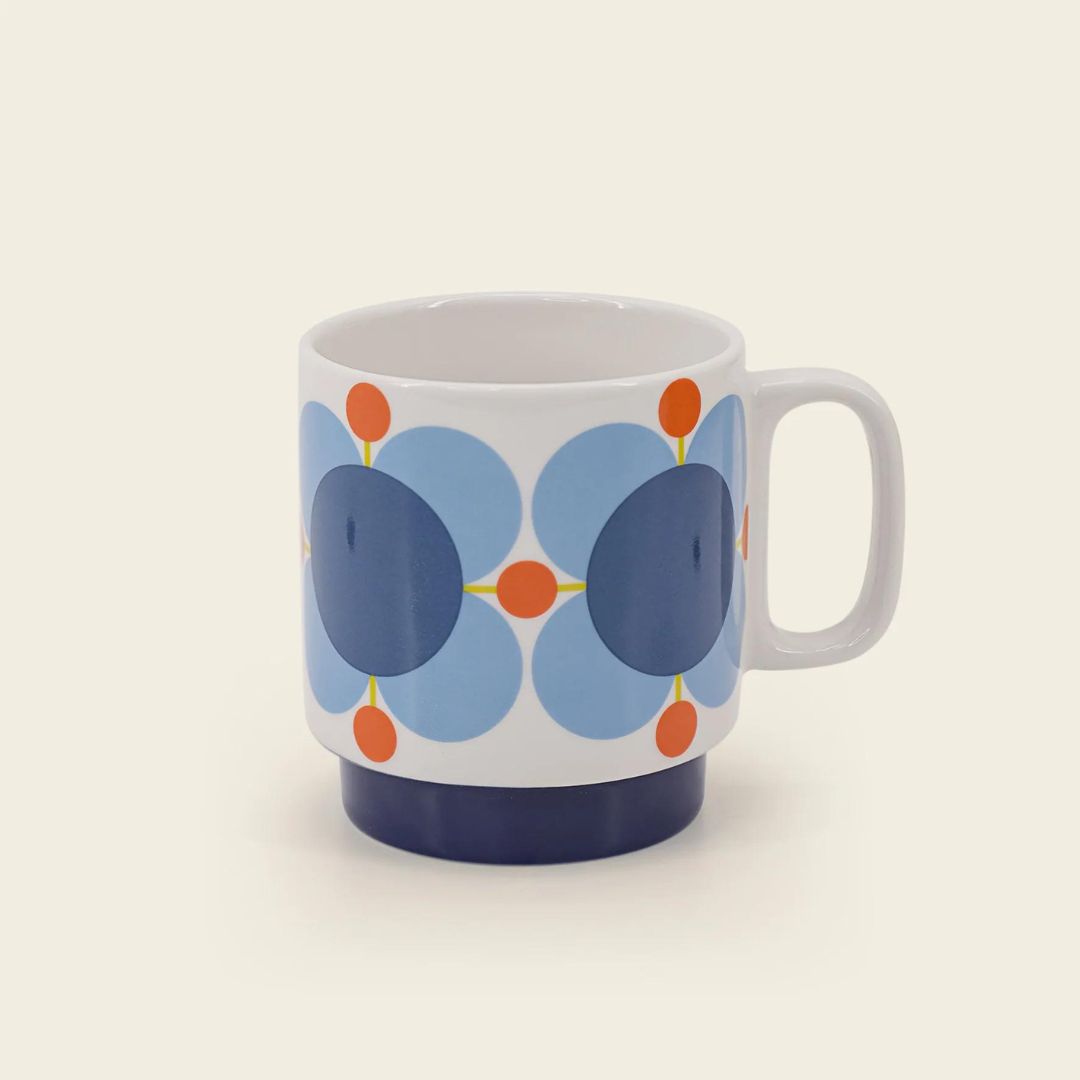 Fab Gifts | Orla Kiely Atomic Flower Stacking Mugs Set of 4 by Weirs of Baggot Street