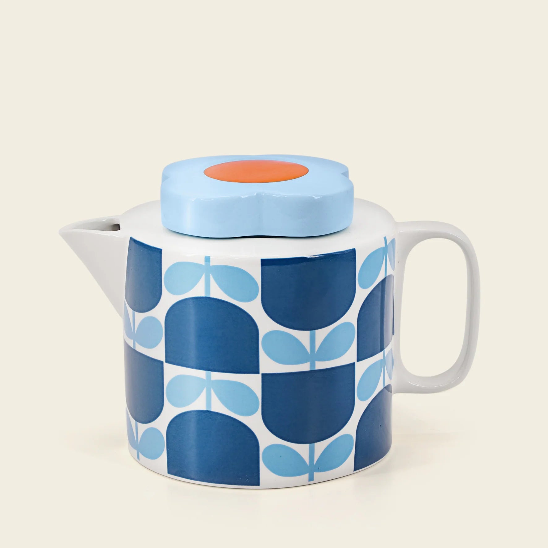 Fab Gifts | Orla Kiely Block Flower Teapot Navy by Weirs of Baggot Street