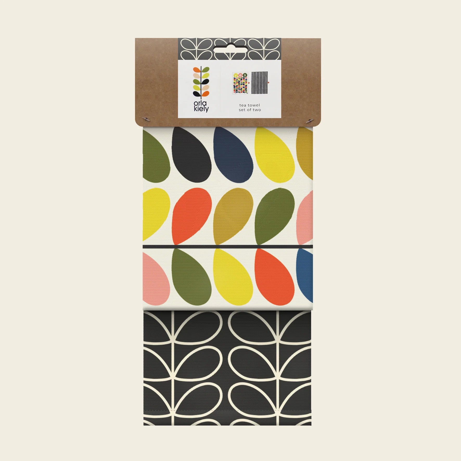 Fab Gifts | Orla Kiely Yes Stem Tea Towels Set of 2 by Weirs of Baggot Street