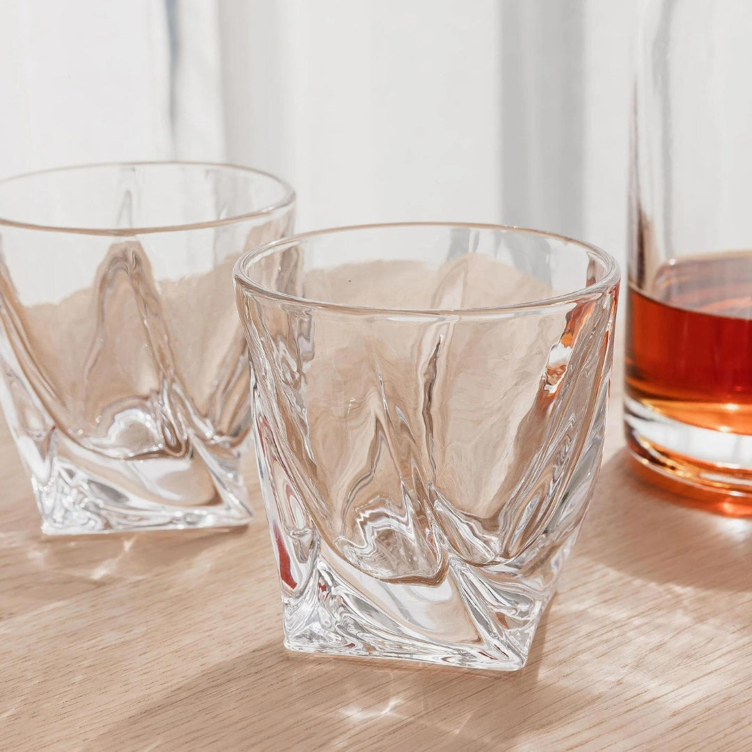 Fab Gifts | Twisted Whiskey Glasses Pair by Weirs of Baggot Street