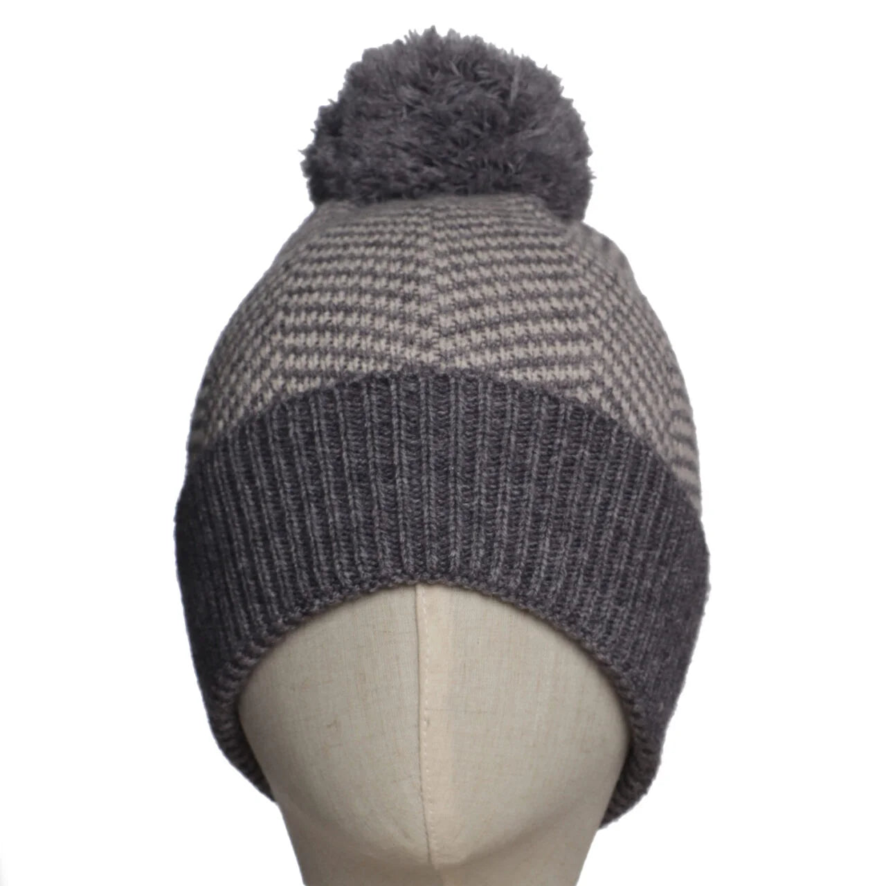 Fab Gifts | Winter Accessories Winter Beanie Herringbone Grey by Weirs of Baggot Street