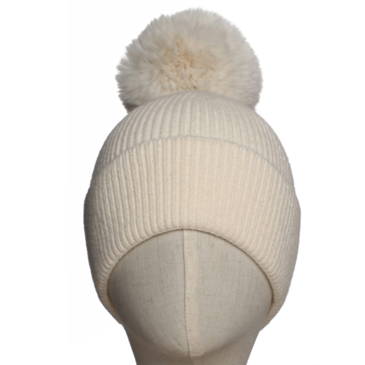 Fab Gifts | Winter Accessories Winter Beanie Pom Pom Cream by Weirs of Baggot Street