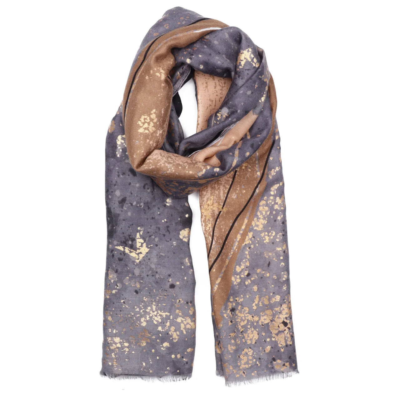 Winter Scarf Metallic Black