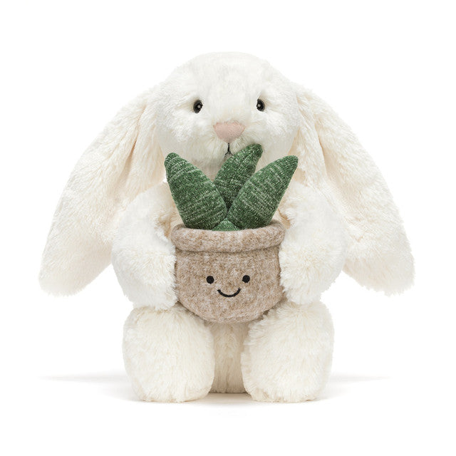 Fab Gifts | Jellycat Cream Bunny with Plant by Weirs Gifts