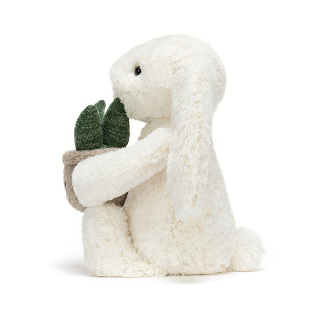 Fab Gifts | Jellycat Cream Bunny with Plant by Weirs Gifts