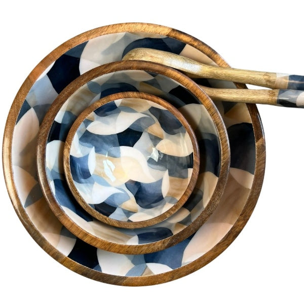 Fab Gifts | byroom mango wood blue black abstract by Weirs Gifts