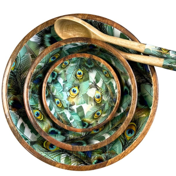 Fab Gifts | byroom mango wood peacock feather by Weirs Gifts