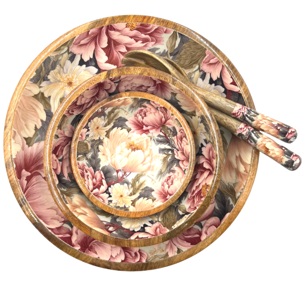 Fab Gifts | byroom mango wood peonies by Weirs Gifts