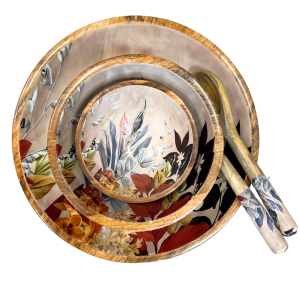 Fab Gifts | byroom mango wood sunset leaves by Weirs Gifts