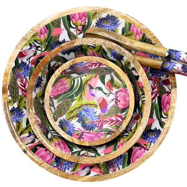 Fab Gifts | byroom mango wood tropical birds by Weirs Gifts