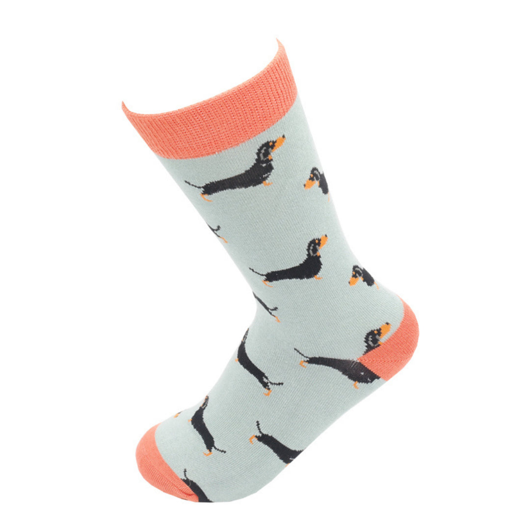 Fabulous Gifts Apparel Little Sausage Dogs Socks Duck Egg by Weirs of Baggot Street