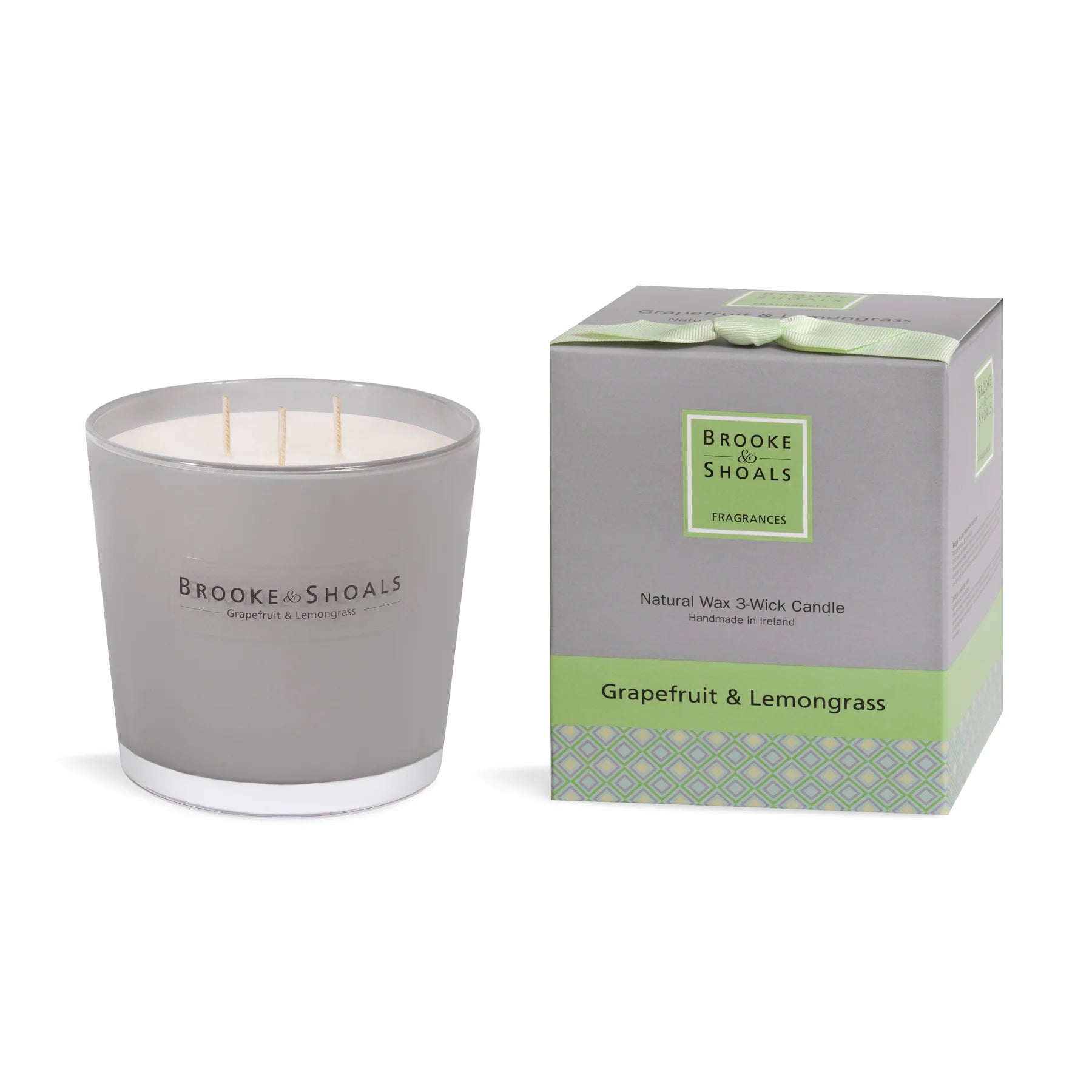 Fabulous Gifts Brooke & Shoals 3 Wick Candle Grapefruit Lemongrass by Weirs of Baggot Street