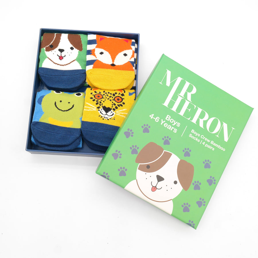 Fabulous Gifts Bubs Kids Mr Heron Boys Animal Socks Box 4-6Y by Weirs of Baggot Street