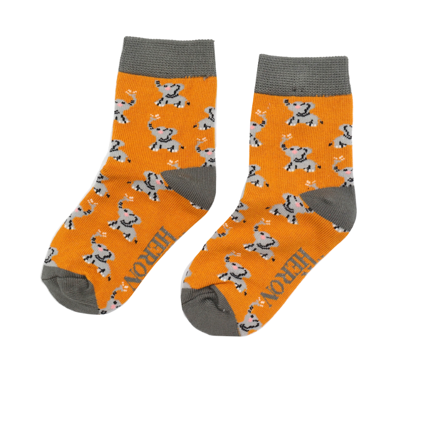 Fabulous Gifts Bubs Kids Mr Heron Boys Elephants Socks Yellow 2-3Y by Weirs of Baggot Street