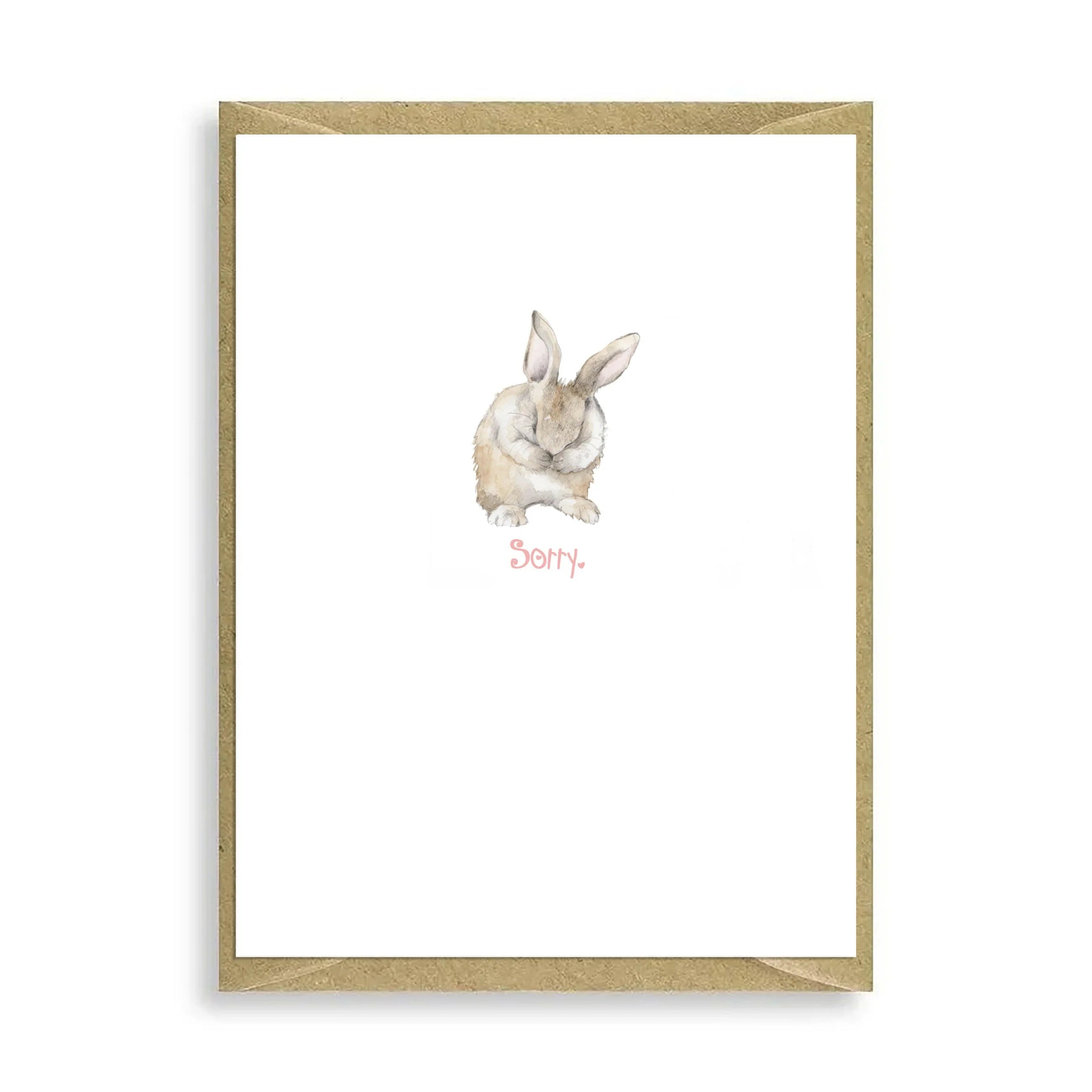 Fabulous Gifts Crumble & Core Bunny Sorry Mini Card by Weirs of Baggot Street