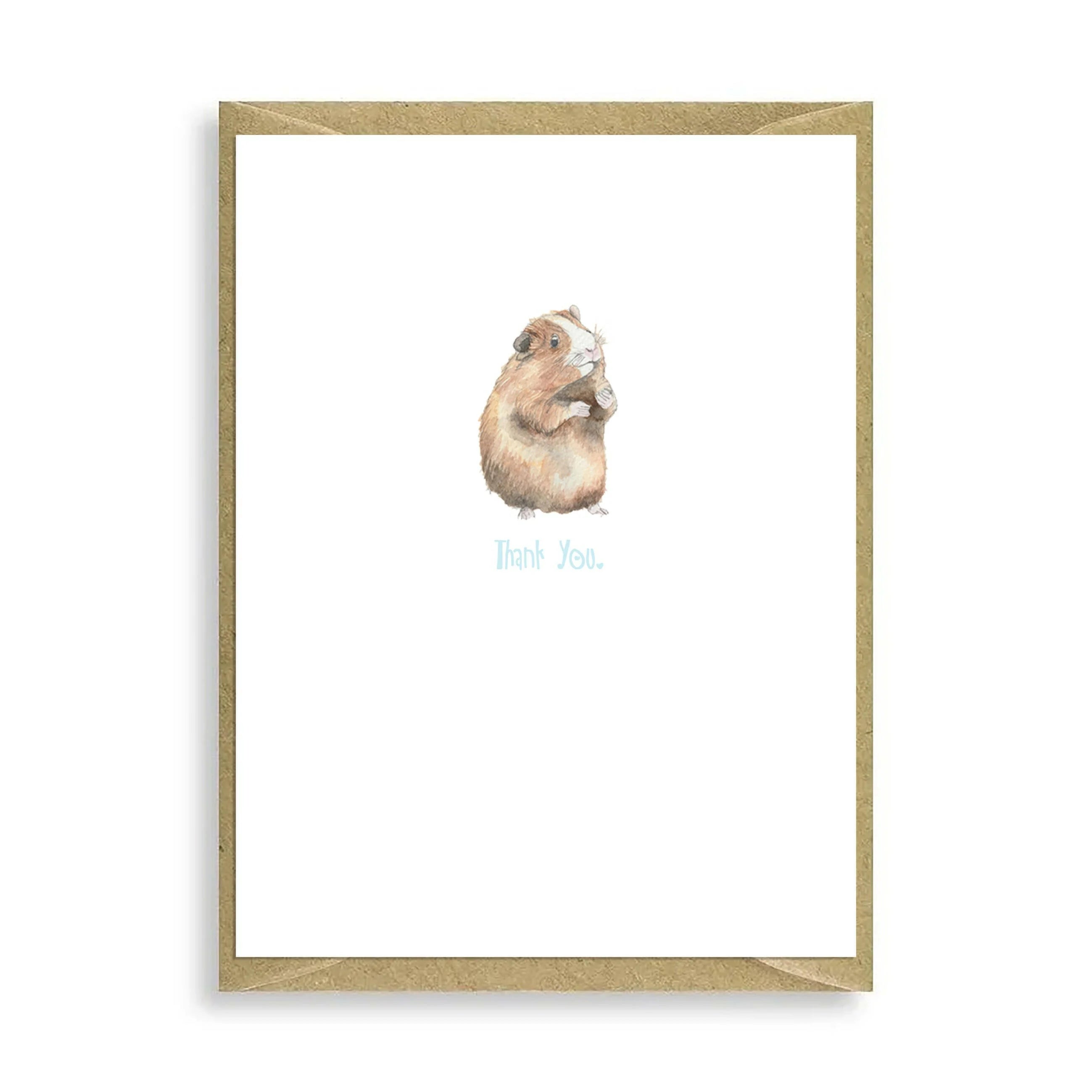 Fabulous Gifts Crumble & Core Guinea Pig Thank You Mini Card by Weirs of Baggot Street