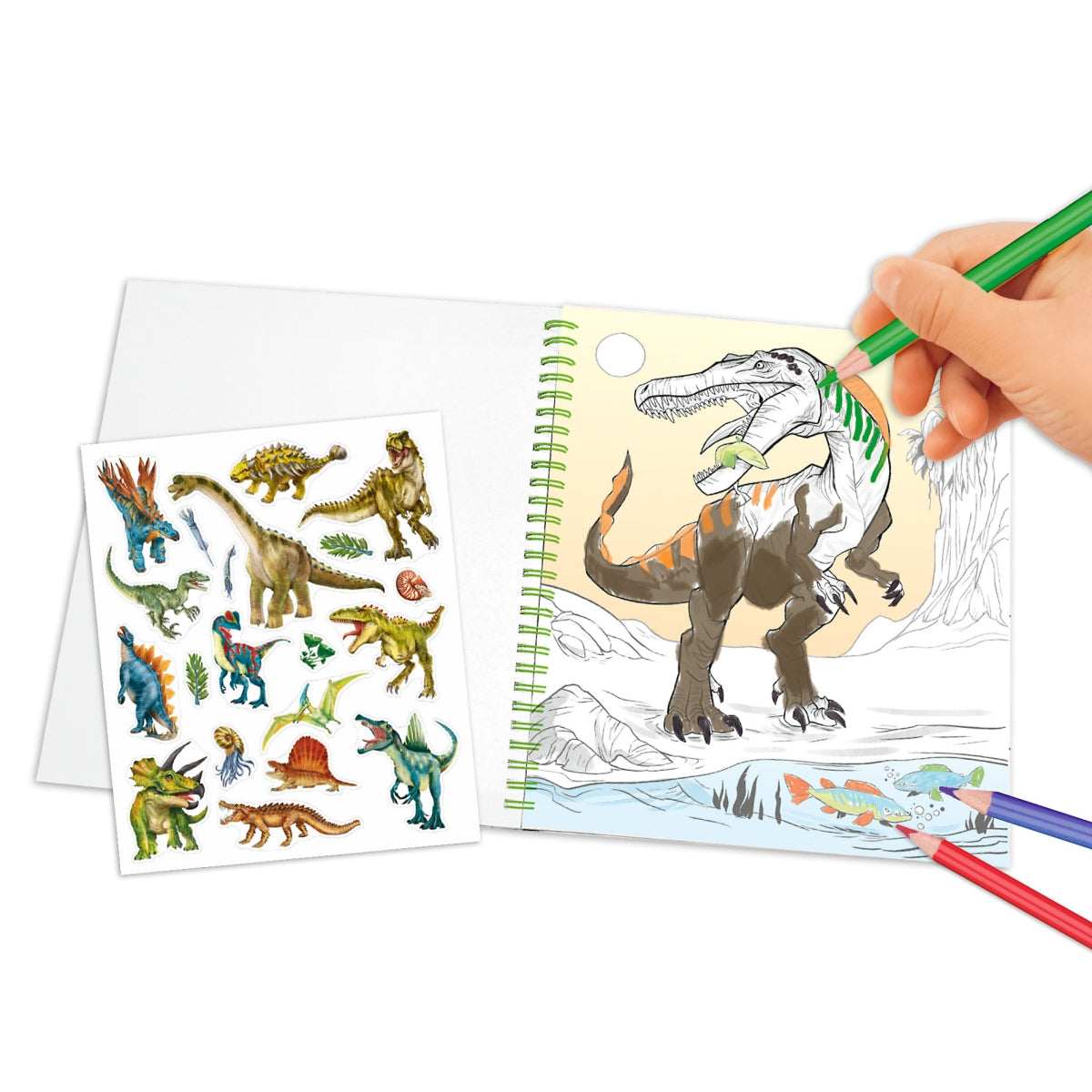 Fabulous Gifts Dino World Colouring Book With Reversible Seqins by Weirs of Baggot Street