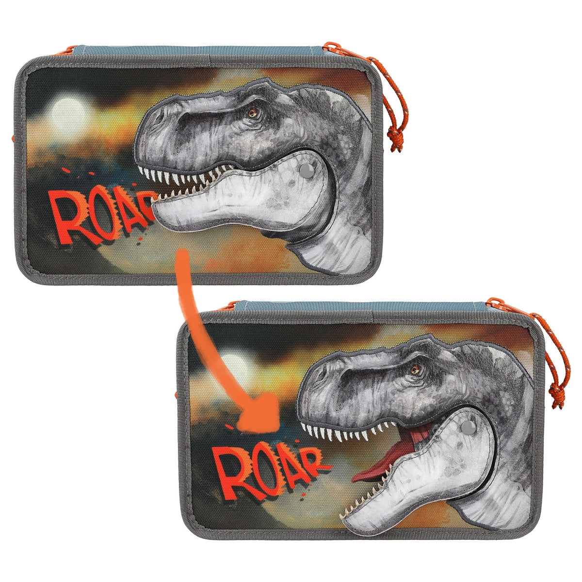 Fabulous Gifts Dino World Triple Pencil Case ROAR by Weirs of Baggot Street