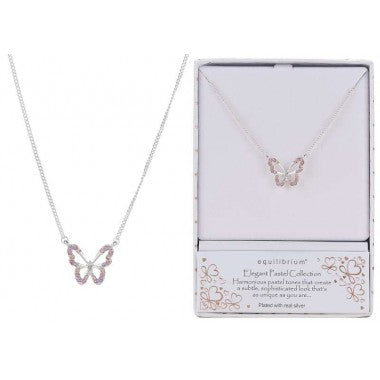 Fabulous Gifts Equilibrium Jewellery Elegant Pastel Butterfly Necklace by Weirs of Baggot Street