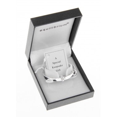 Fabulous Gifts Equilibrium Jewellery Silver Cross Christening Bangle by Weirs of Baggot Street