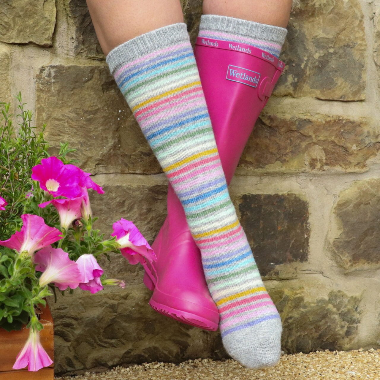 Fabulous Gifts Fashion Evie Rainbow Boot Socks by Weirs of Baggot Street