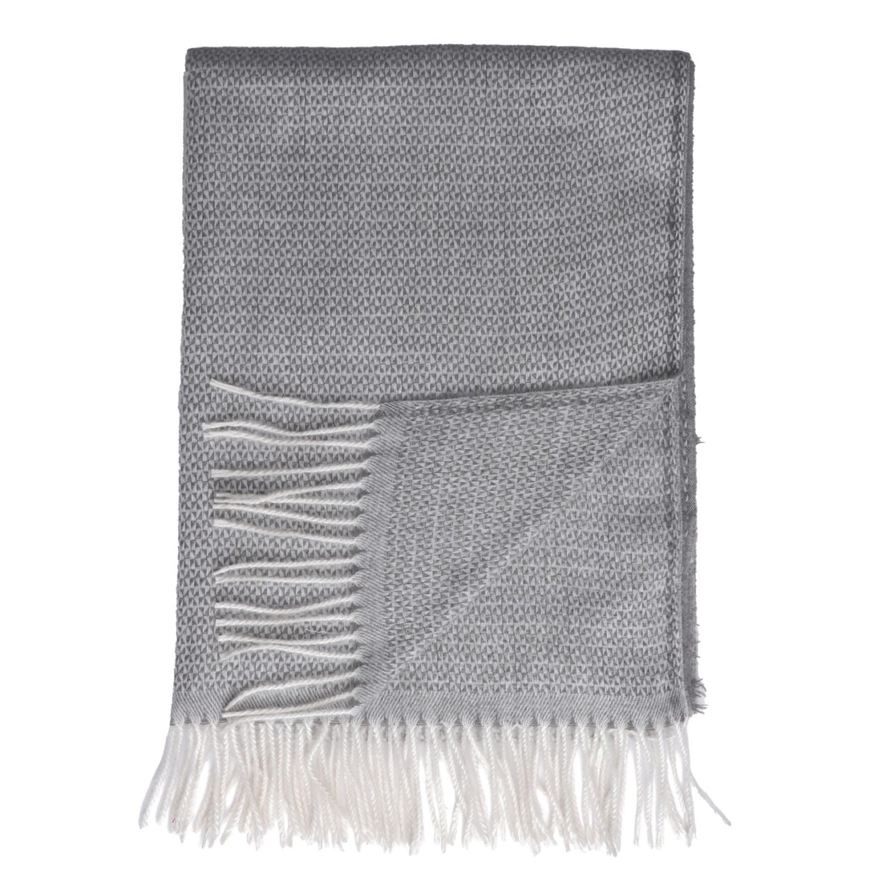 Fabulous Gifts Fashion Grey Herringbone Fringed Scarf by Weirs of Baggot Street