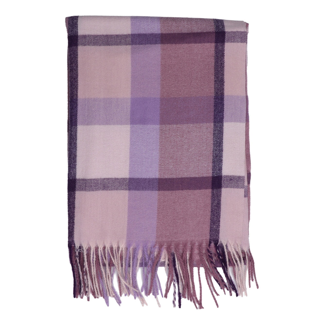 Fabulous Gifts Fashion Lilac Check Tassled Scarf by Weirs of Baggot Street