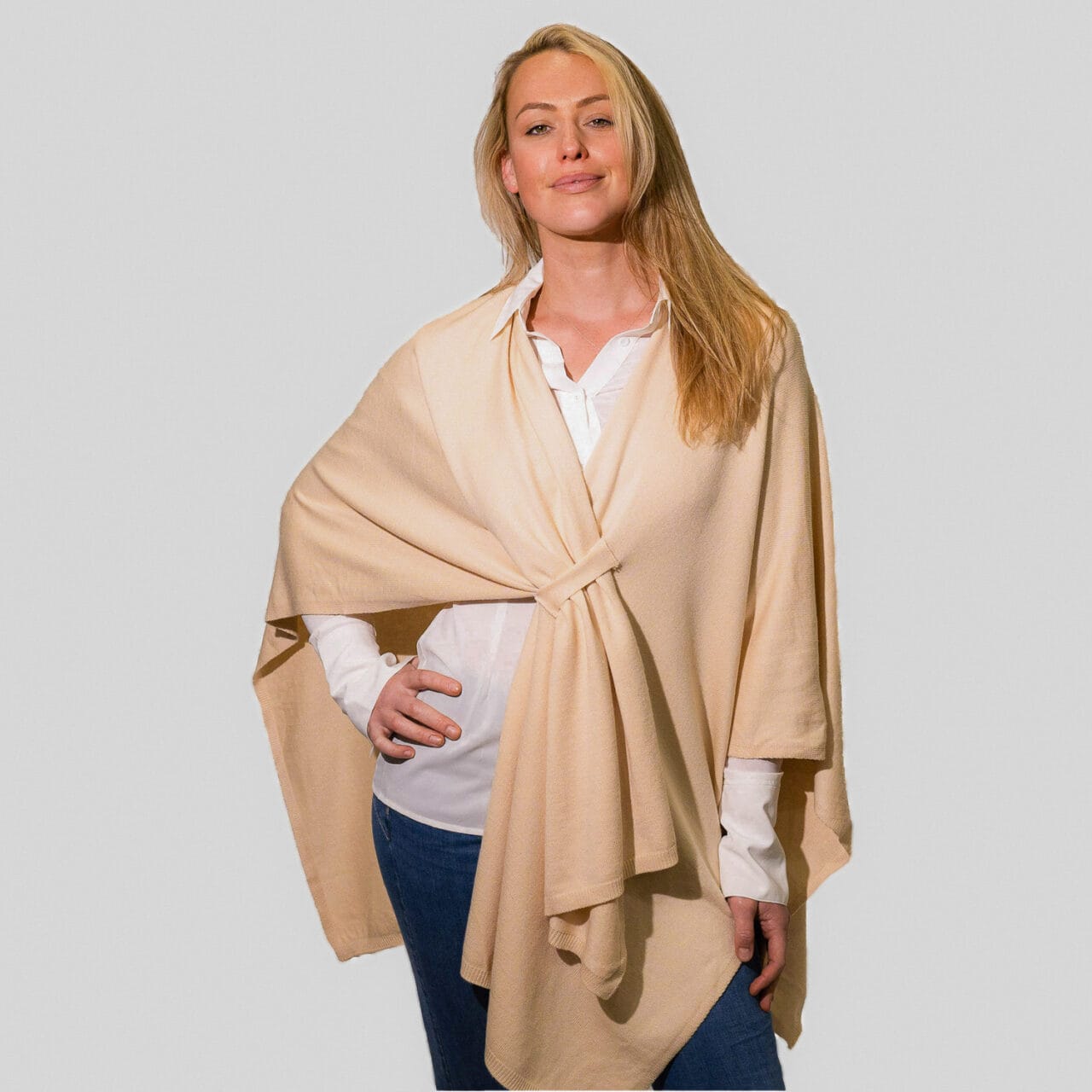 Fabulous Gifts Fashion Poncho Pull Through Cream by Weirs of Baggot Street