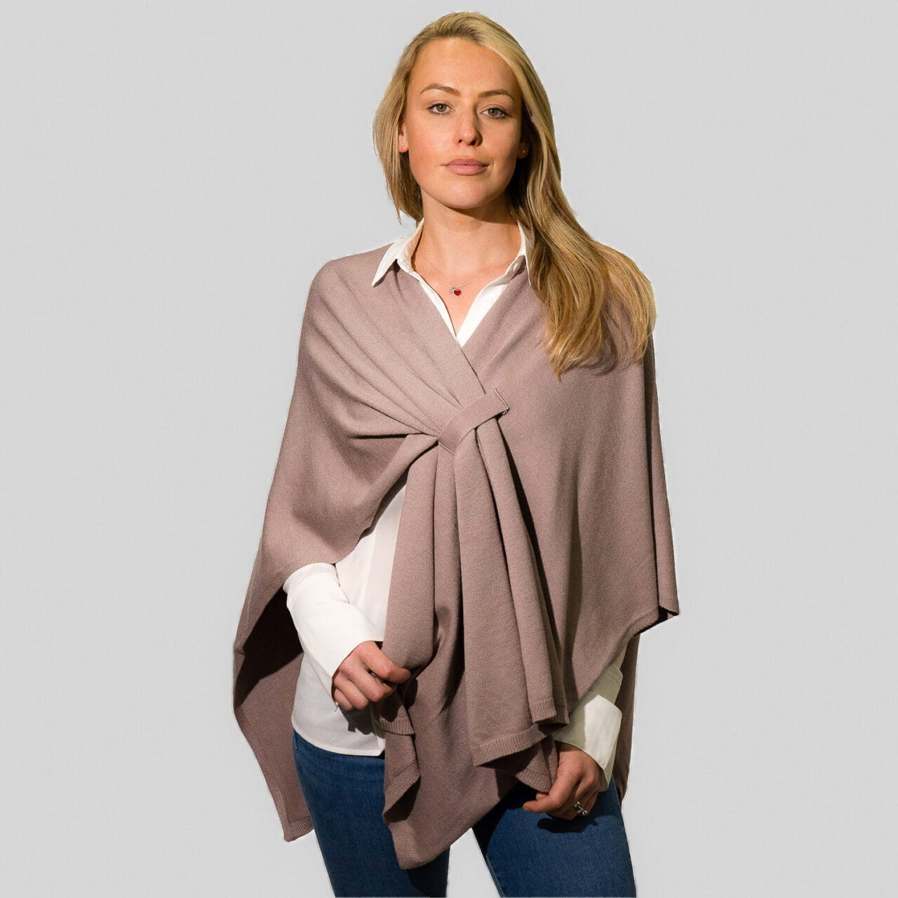 Fabulous Gifts Fashion Poncho Pull Through Taupe by Weirs of Baggot Street