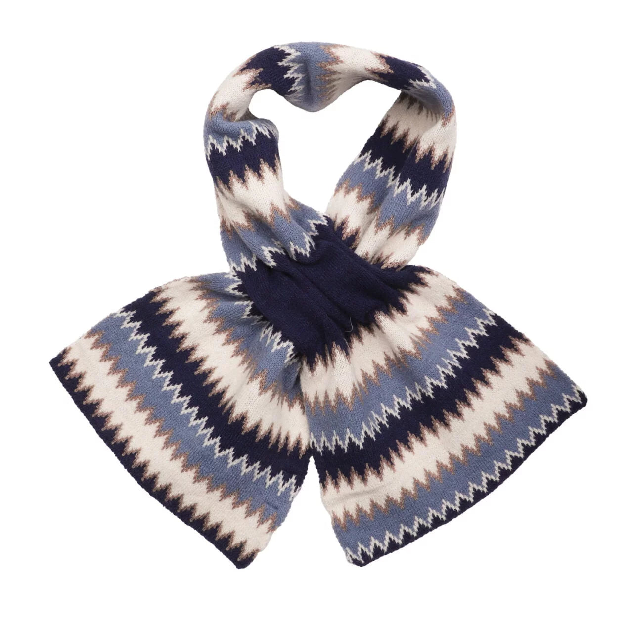 Fabulous Gifts Fashion Pull Through Knitted Zigzag Navy by Weirs of Baggot Street