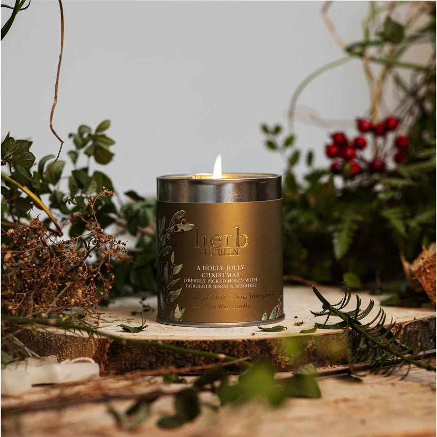 Fabulous Gifts Irish Botanicals Herb Jolly Christmas Candle by Weirs of Baggot Street