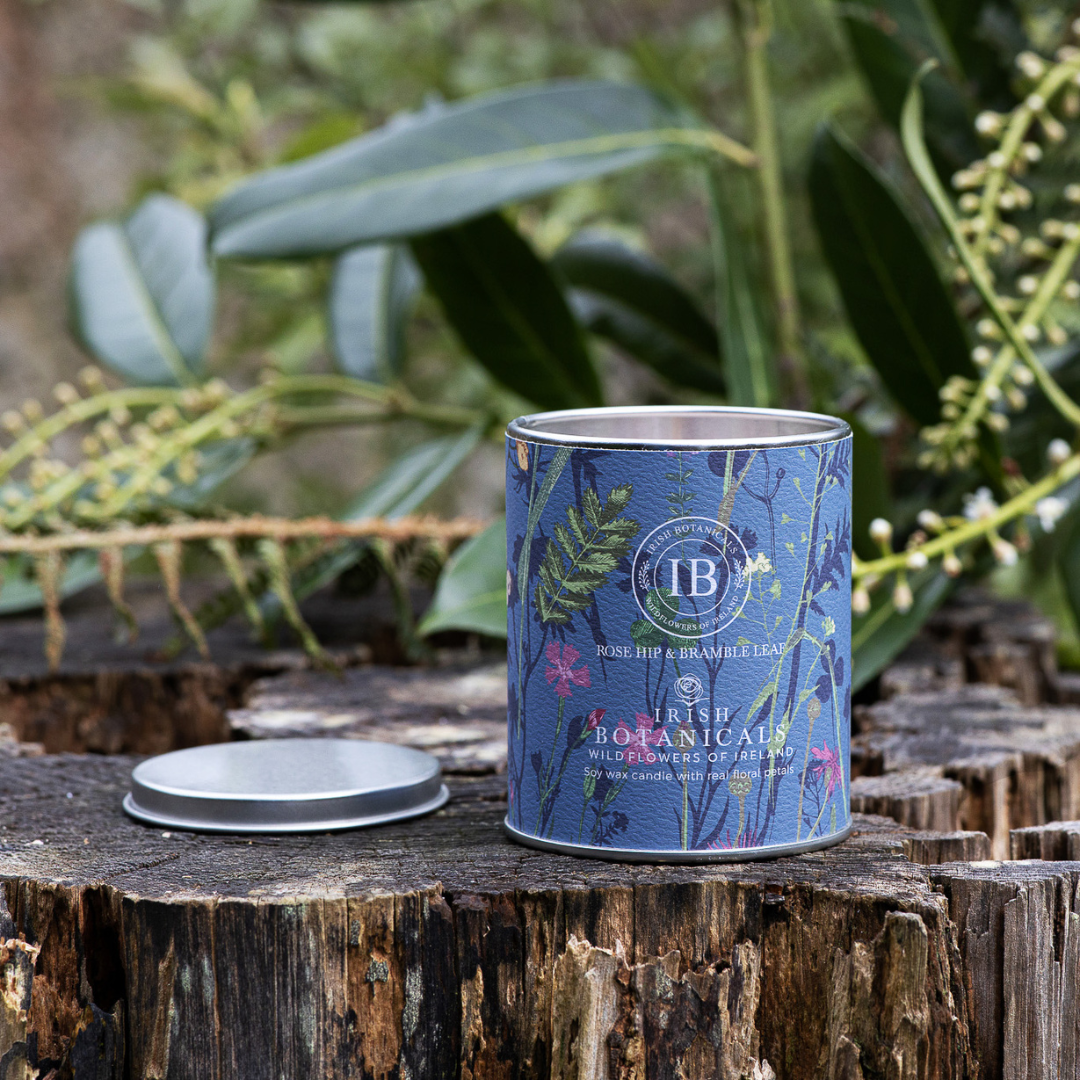 Fabulous Gifts Irish Botanicals Wildflower Rosehip & Bramble Leaf Tin by Weirs of Baggot Street