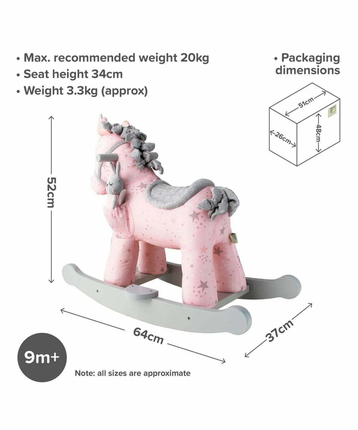 Fabulous Gifts Little Bird Told Me Celeste & Fae Rocking Unicorn Ride On Toy (9m+) by Weirs of Baggot Street