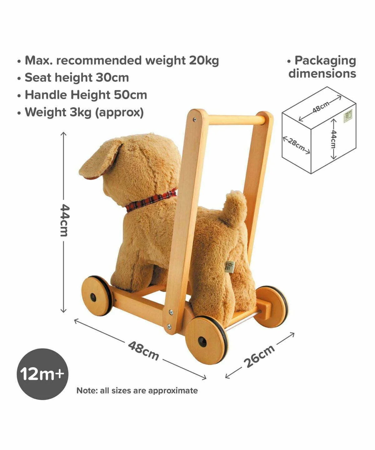 Fabulous Gifts Little Bird Told Me Dexter Dog Baby Walker / Push Along Toy by Weirs of Baggot Street