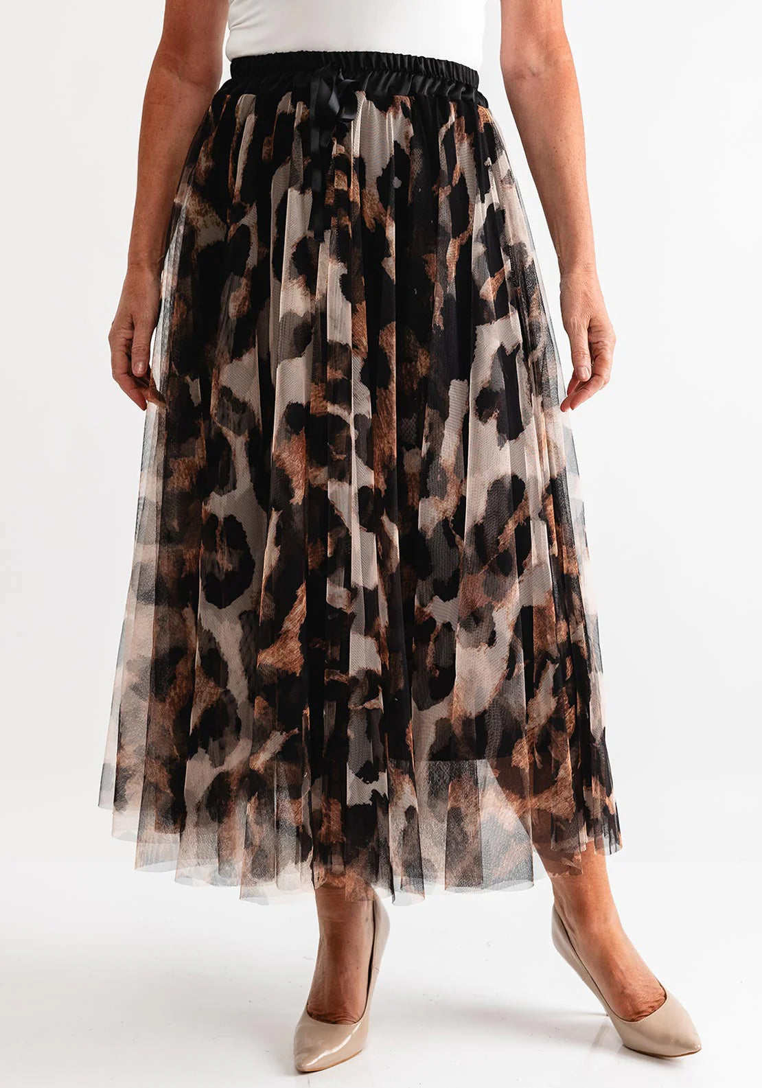 Fabulous Gifts Long Leopard Print Skirt by Weirs of Baggot Street