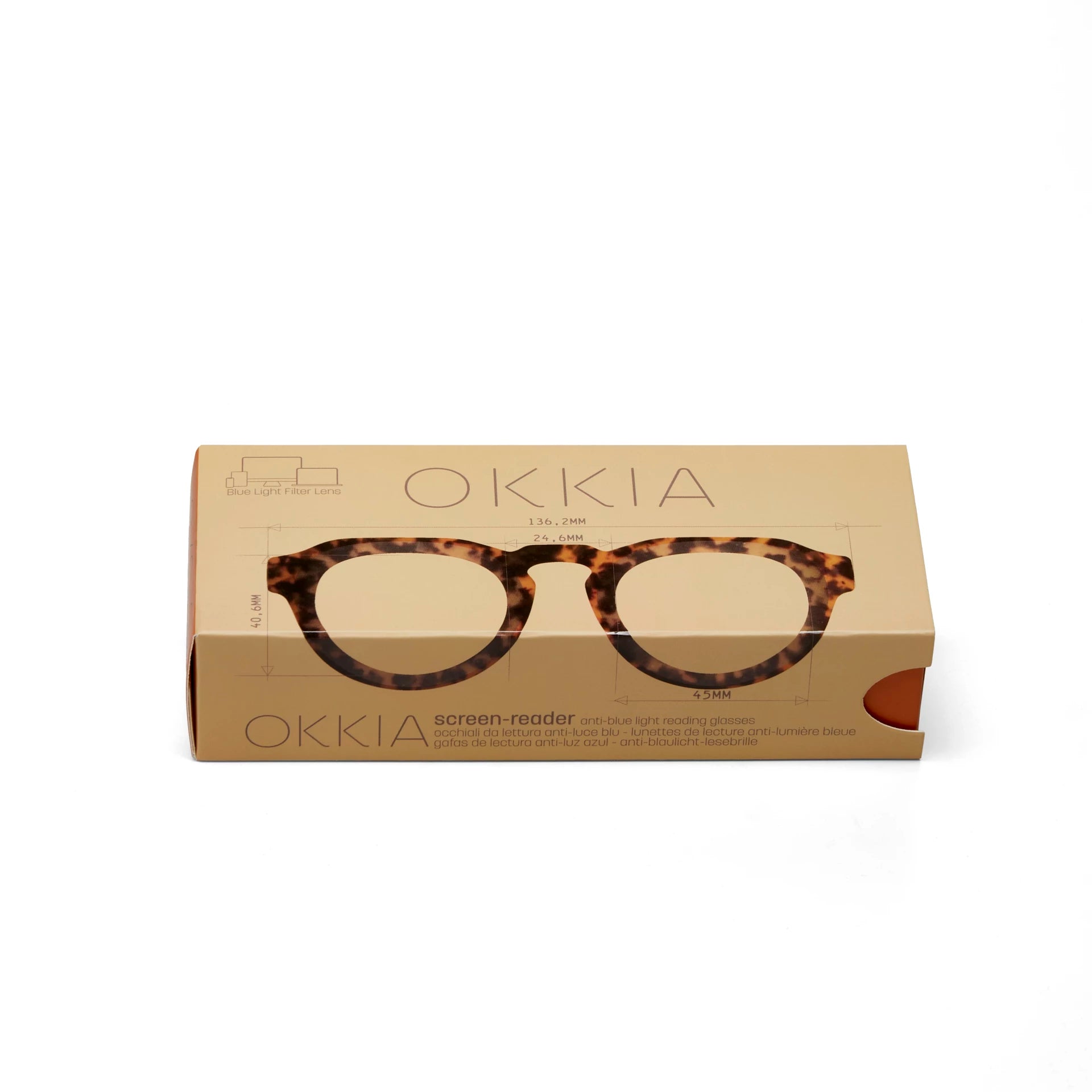 Fabulous Gifts Okkia Reading Glasses & Screen Protector Zeno Round Classic Havana 1.00 by Weirs of Baggot Street